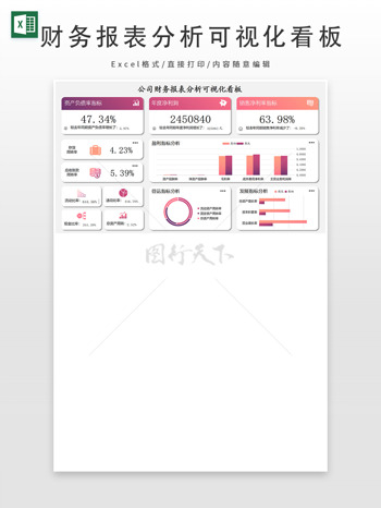 財(cái)務(wù)報(bào)表指標(biāo)分析動(dòng)態(tài)可視化看板