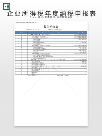 企業(yè)所得稅年度納稅申報(bào)表