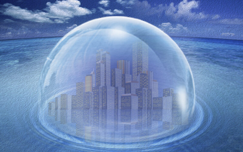 商务科幻城市桌面素材背景