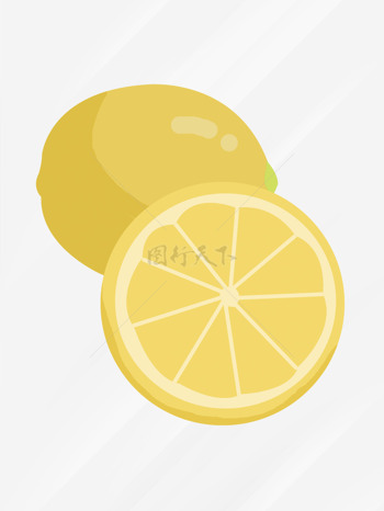黄色柠檬卡通素材