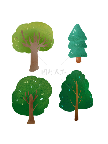 卡通装饰树木