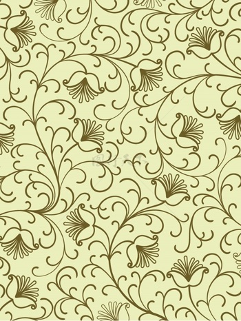 传统 欧式俄式花卉底图底纹  图案背景贴图 黄绿底小伞花