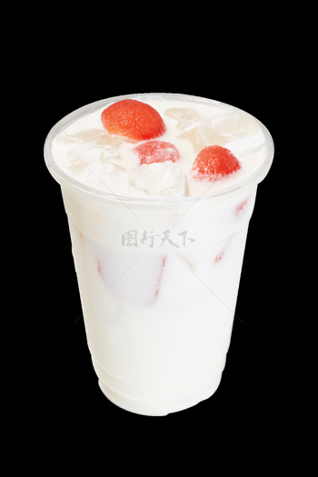 大颗草莓冰镇奶昔丝滑爽口